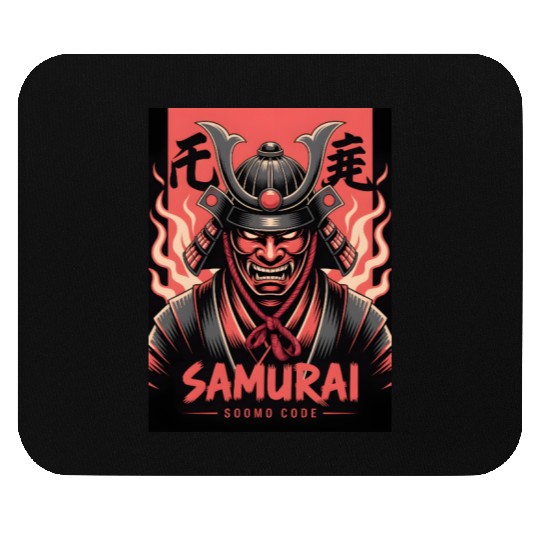 Fire Oni Samurai – Warrior Spirit Art Mouse Pads