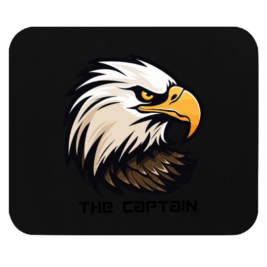 The Captain – Fearless Eagle Face Leadership Mouse Pads