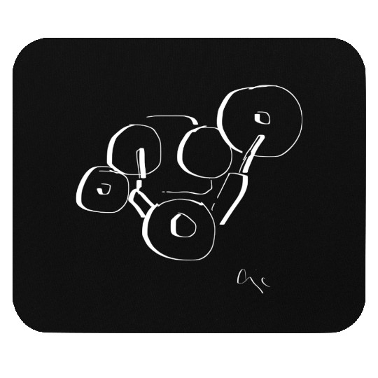 Abstract Drums – white Mouse Pads