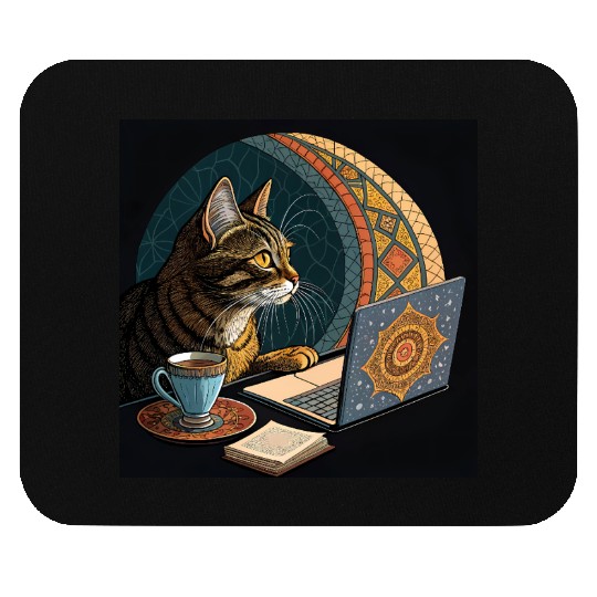 I are programmer - cool hacker cat- islamic mood Mouse Pads