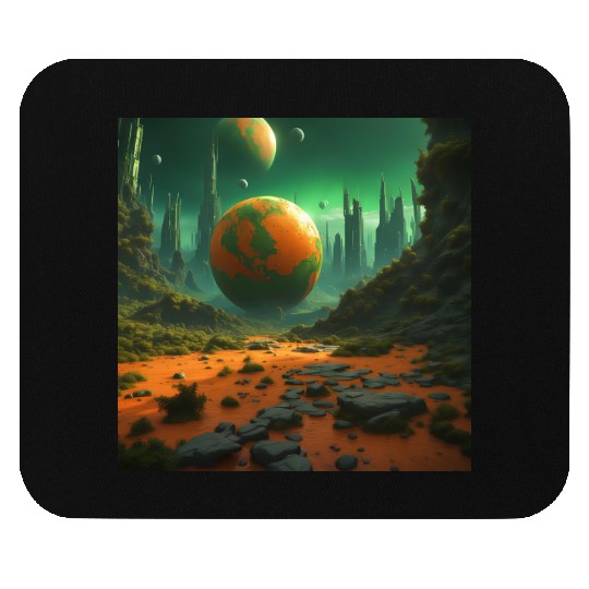 Sci-Fi Futuristic Alien Planet Landscape Mouse Pads