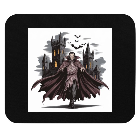 Vampire Count Gothic Castle Print Mouse Pads