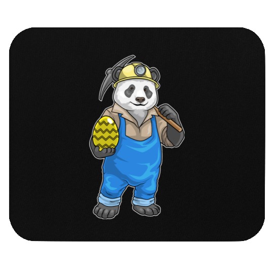 Panda Easter Mining Mouse Pads