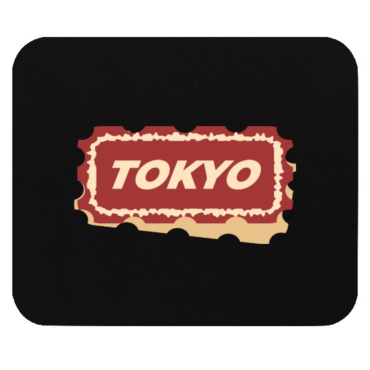Tokyo Travel Ticket Mouse Pads