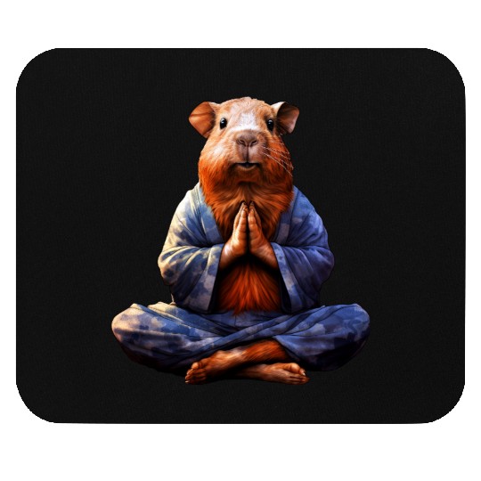 Yoga guinea pig Mouse Pads