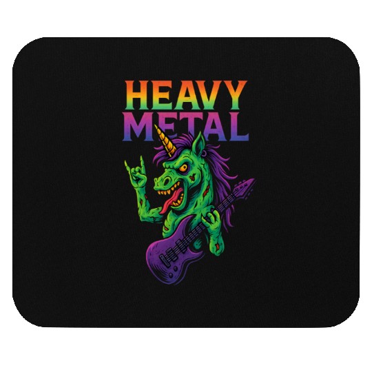 Heavy Metal Zombie Unicorn Mouse Pads