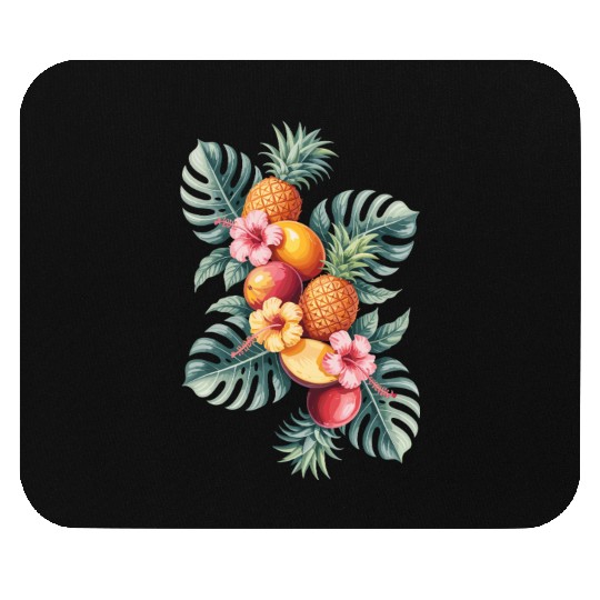 Tropical Fruit Paradise with Pineapples and Mouse Pads