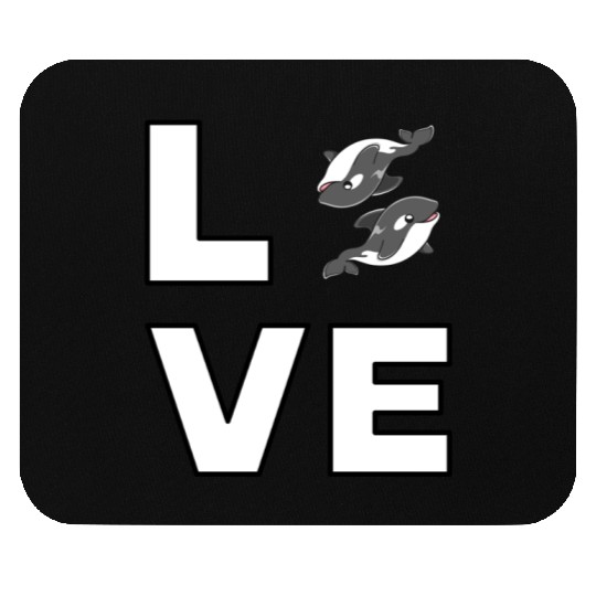 Love Orca Lover Killer Kids Boys Girls Men Women Mouse Pads