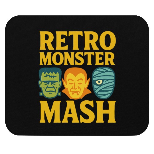 Retro Monster Mash Mouse Pads Design