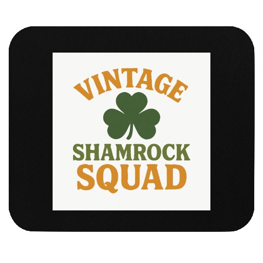 Vintage Shamrock Squad Mouse Pads Design