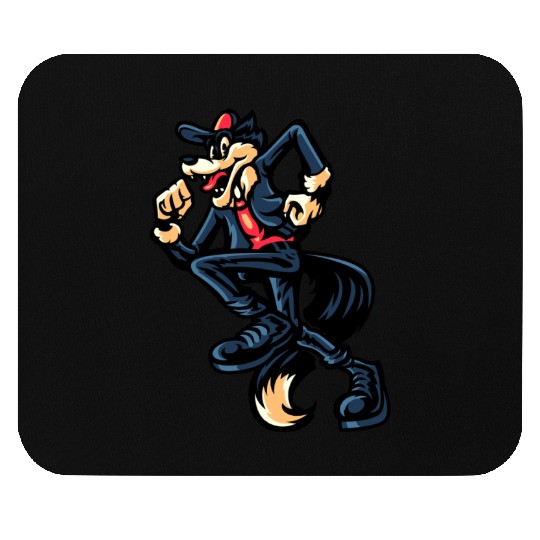 Retro Dancing Wolf Mouse Pads