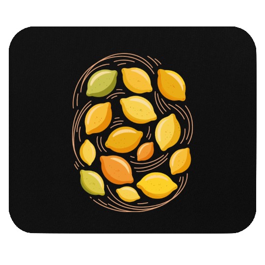 Lemon Pattern for Citrus Lovers Mouse Pads