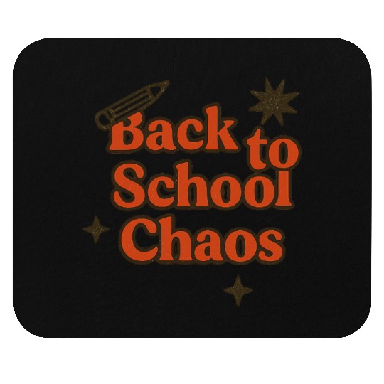Back to School Chaos Graphic Design Mouse Pads