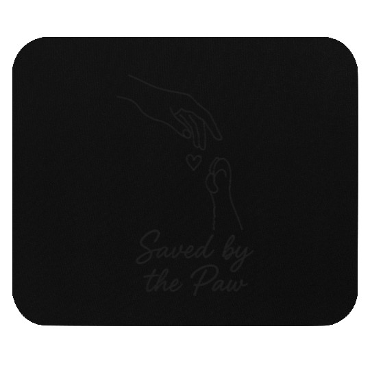 Saved by the Paw – Dog Rescue Line Art Mouse Pads