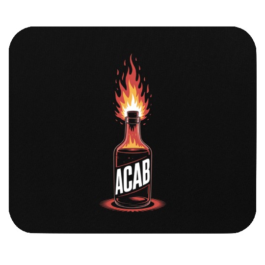 Fiery ACAB Bottle Illustration Mouse Pads