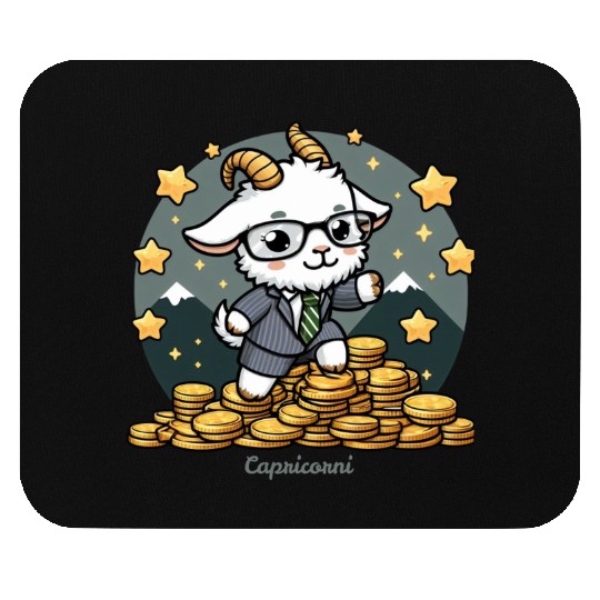 Capricorn Business Goat Illustration Mouse Pads