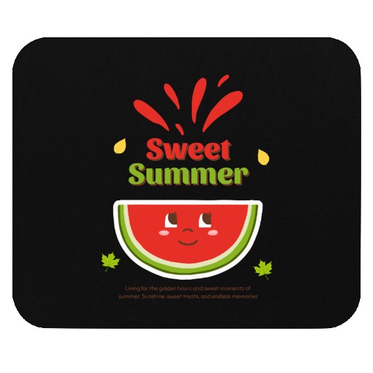 Cute Watermelon Summer Joy Design Mouse Pads