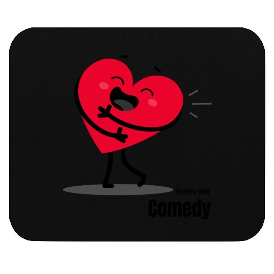 Joyful Heart Embrace Illustration Mouse Pads