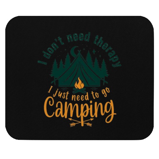 Camping Spirit Forest Tent Design Mouse Pads