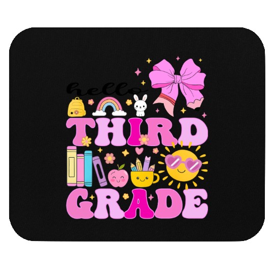 Hello Third Grade, Preppy Back to School Mouse Pads