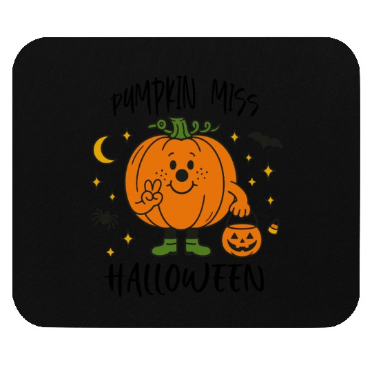 Cute Pumpkin Character for Halloween Mouse Pads
