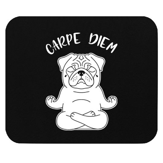 Peaceful Pug Meditation Mouse Pads