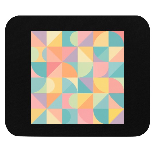 Pastel Geometric Pattern for Modern Apparel Mouse Pads