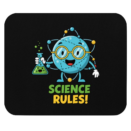 Cute Science Rocket Character Mouse Pads