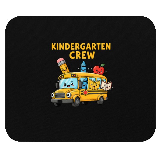 Kindergarten Crew School Bus Illustration Mouse Pads