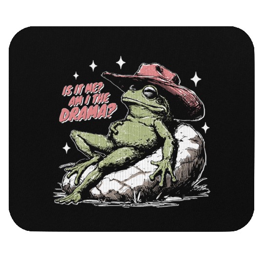 Am I The Drama Whimsical Lizard frog Mouse Pads