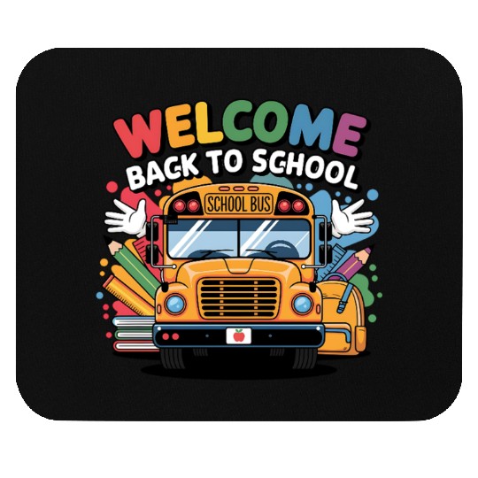 Welcome Back to School School Bus Mouse Pads