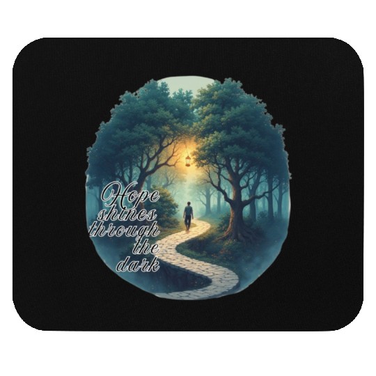 Hope Illuminates the Dark Forest Mouse Pads