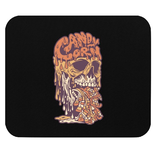 Candy Corn Skull Mouse Pads
