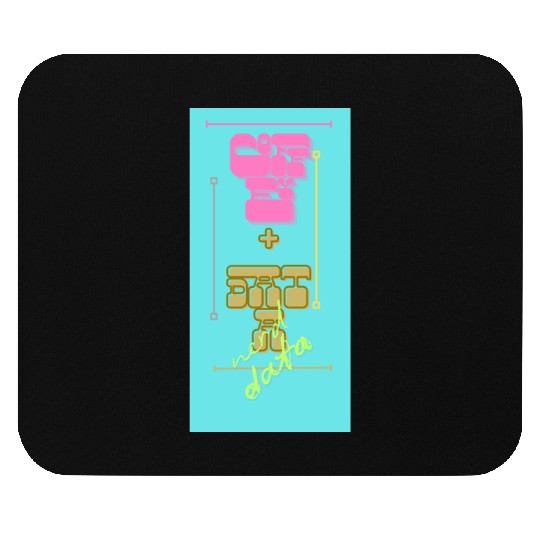 Colorful Retro Typography – Coffee + Data Quote Mouse Pads