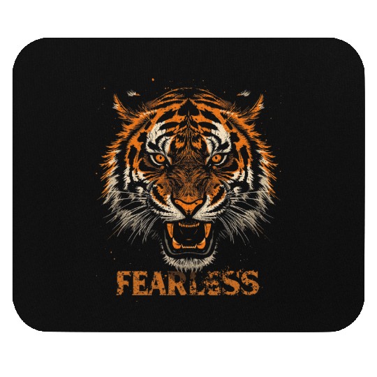 Fearless Tiger Expression Design Mouse Pads