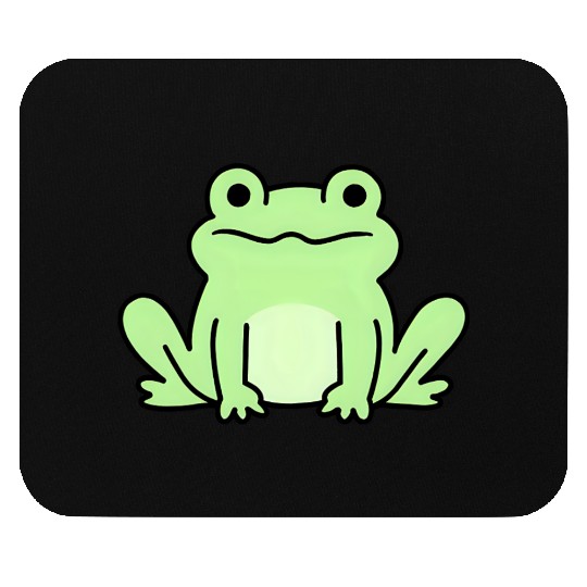 Lime Green Cartoon Frog Design Mouse Pads