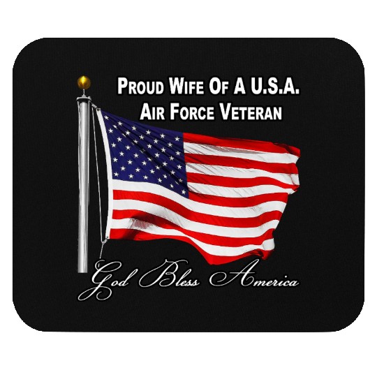 Proud Wife Of A US Air Force Veteran Mouse Pads