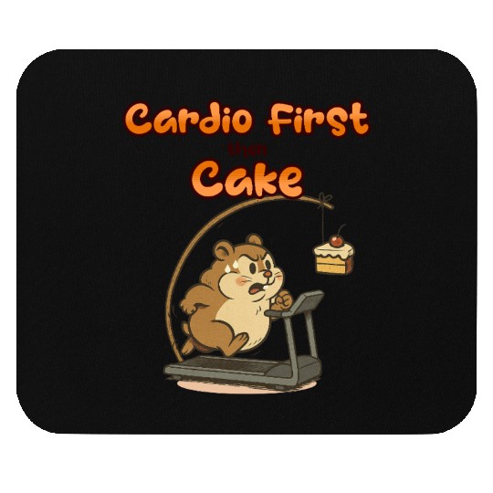 Chubby Hamster Running Mouse Pads