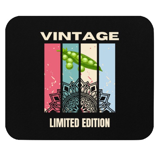 Vintage Lotus and Pea Art Design Mouse Pads