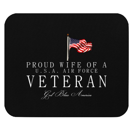 Proud Wife Of A US Air Force Veteran Mouse Pads