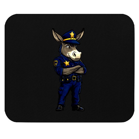 Police donkey Mouse Pads