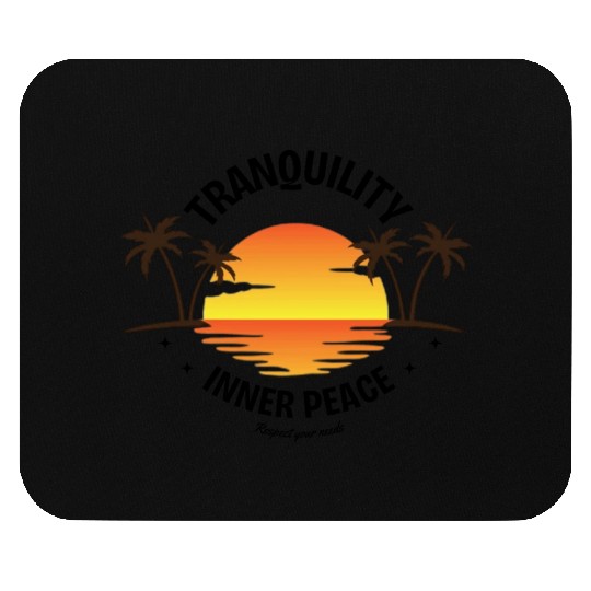 Serene Tropical Sunset Vibes Ocean Horizon Mouse Pads