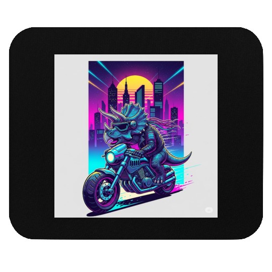 Futuristic Rhinoceros Cyber Ride Mouse Pads
