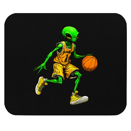 Basketball player Alien Mouse Pads