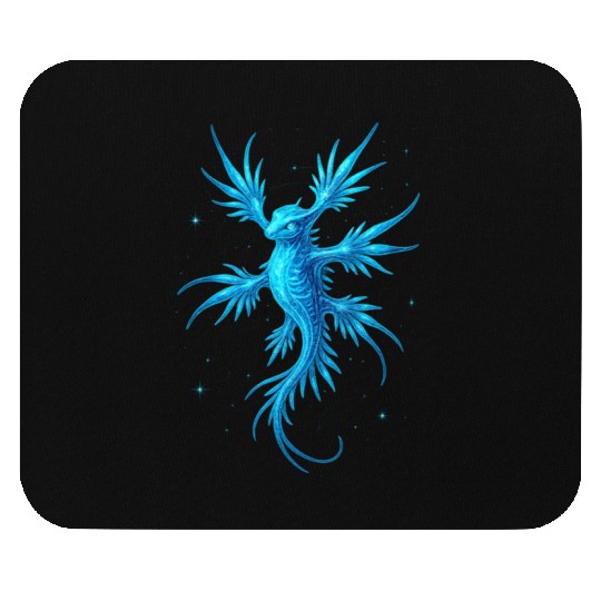 Ethereal Celestial Sea Dragon Design Mouse Pads