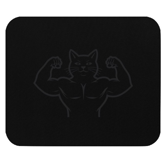 Bodybuilder Cat – Athletic Cat Mouse Pads