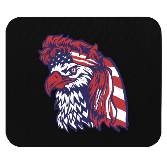Patriotic Eagle with American Flag Accents Mouse Pads