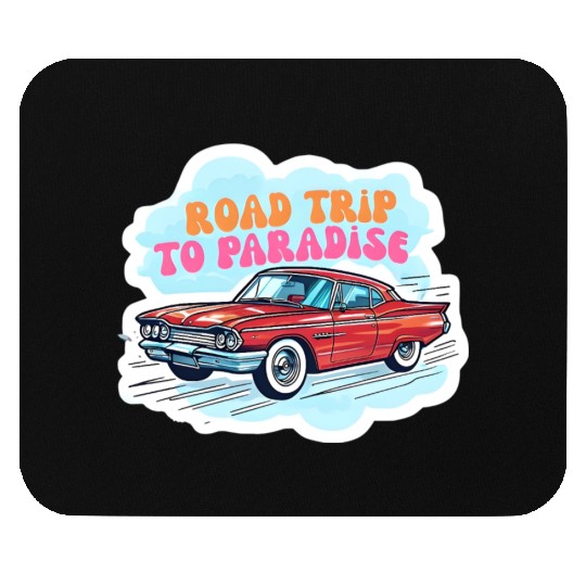 Vintage Classic Car Road Trip Design Mouse Pads