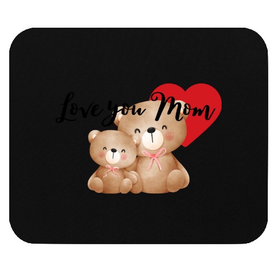 Adorable Mom and Cub Love Bears Mouse Pads