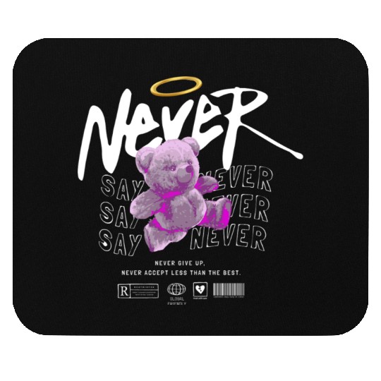 Inspirational Teddy Bear with Angel Halo Mouse Pads